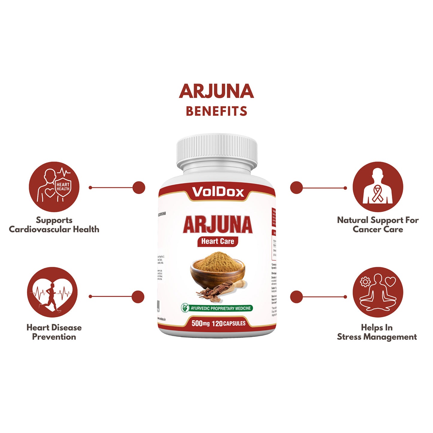 Arjuna 120 Capsule Pure And Natural Herbal Supplement For Healthy Heart