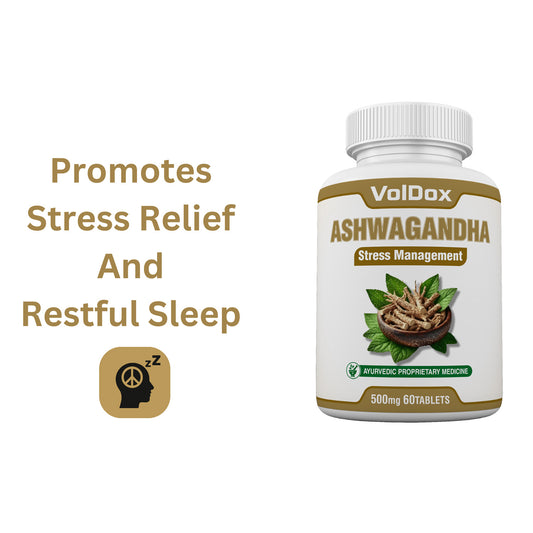Ashwagandha Tablets – (60 Count) Natural Stress Relief | Energy Booster | Sleep Support | Anxiety & Focus Management | Ayurvedic Supplement for Men & Women