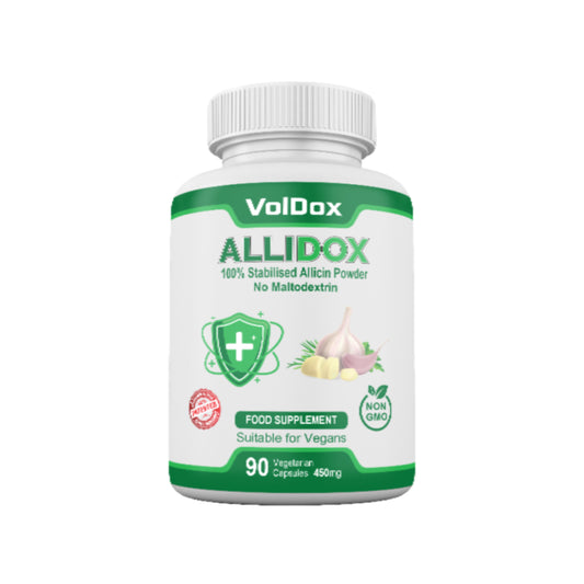 AlliDox – 100% Stabilised Allicin Capsules Natural Immune Support | Potent Garlic Extract | Vegan | Antibiotic Alternative | 90 Vegan Capsules