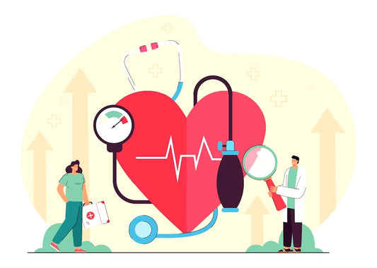 Heart Health and Allicin - A Visual Guide: Fresh Garlic Bulbs and Heart-Healthy Supplements with Text Overlay - Understanding the Cardiovascular Benefits of Allicin for Blood Pressure Regulation and Lipid Profile Improvement.