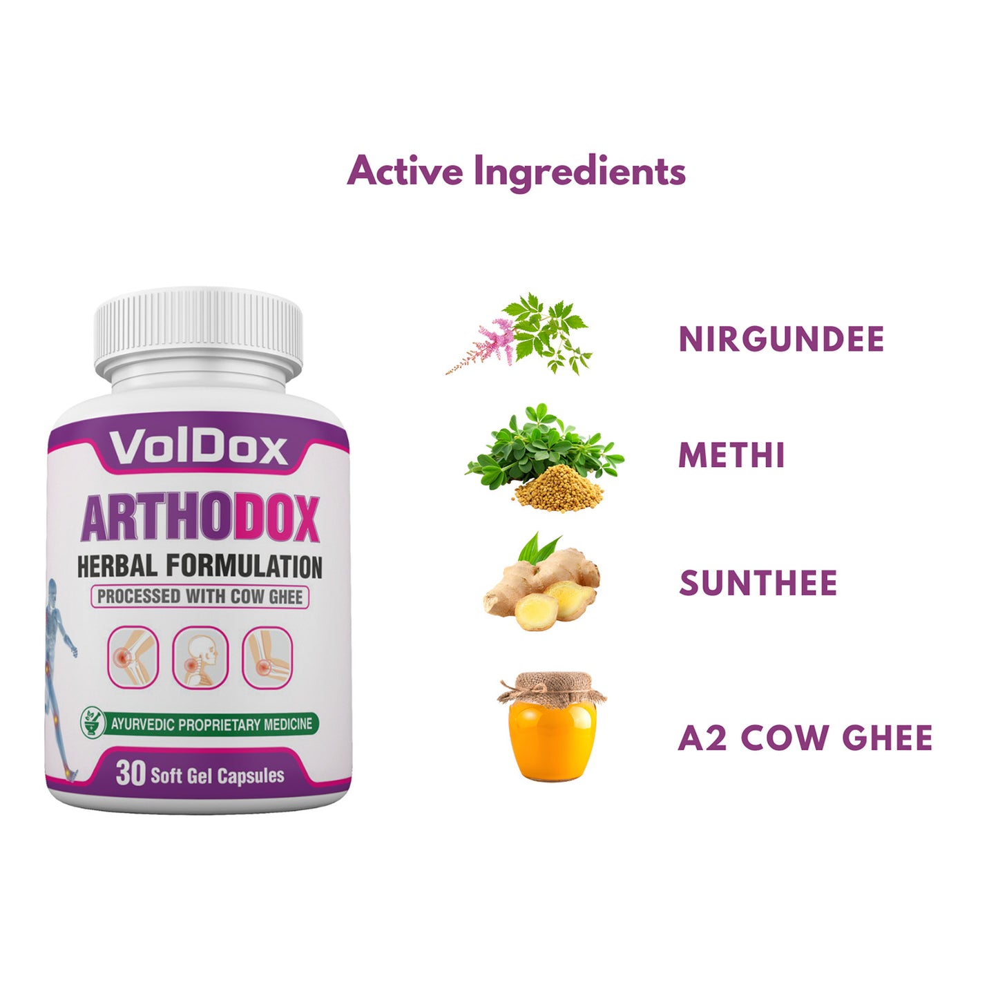 Arthodox 30 Soft Gel Capsules Maintains Healthy Bones and Supports Joints