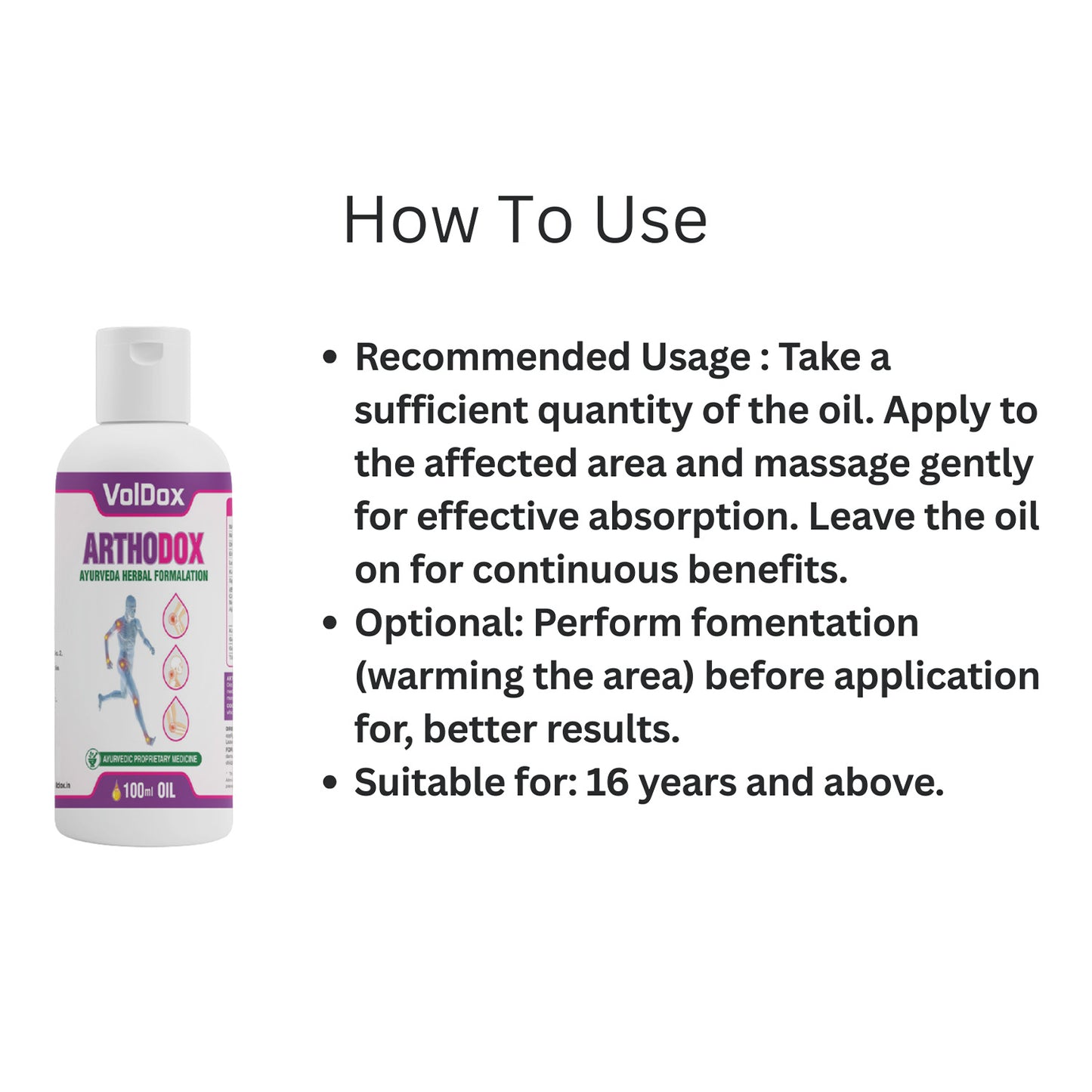 Arthodox Oil 100 ML Maintains Healthy Bones and Supports Joints