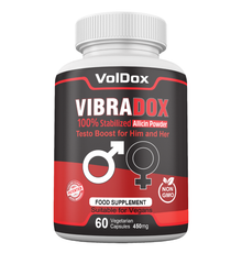 Vibradox – 60 Capsules Natural Libido Enhancer | ED Support | Male & Female Sexual Health | Allicin + Ginseng + Maca + Horny Goat Weed