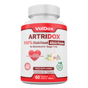 Artridox – 60 Capsules Advanced Heart Health Support | 100% Stabilised Allicin | Cardiovascular Wellness Formula | Natural Circulation Booster