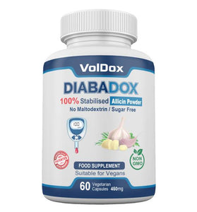 DiabaDox – Natural Blood Sugar Support with Stabilised Allicin, Cinnamon & Bitter Melon | 60 Vegan Capsules