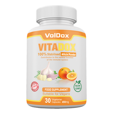 Vitadox – 30 Capsules Immune Support Formula | 100% Stabilised Allicin + Vitamin C + Citrus Bioflavonoids | Natural Antioxidant & Cold Defense
