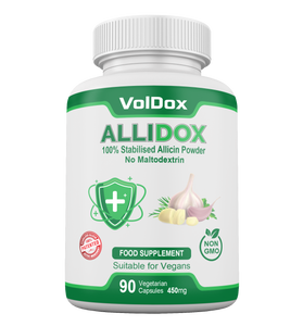 AlliDox – 100% Stabilised Allicin Capsules Natural Immune Support | Potent Garlic Extract | Vegan | Antibiotic Alternative | 90 Vegan Capsules