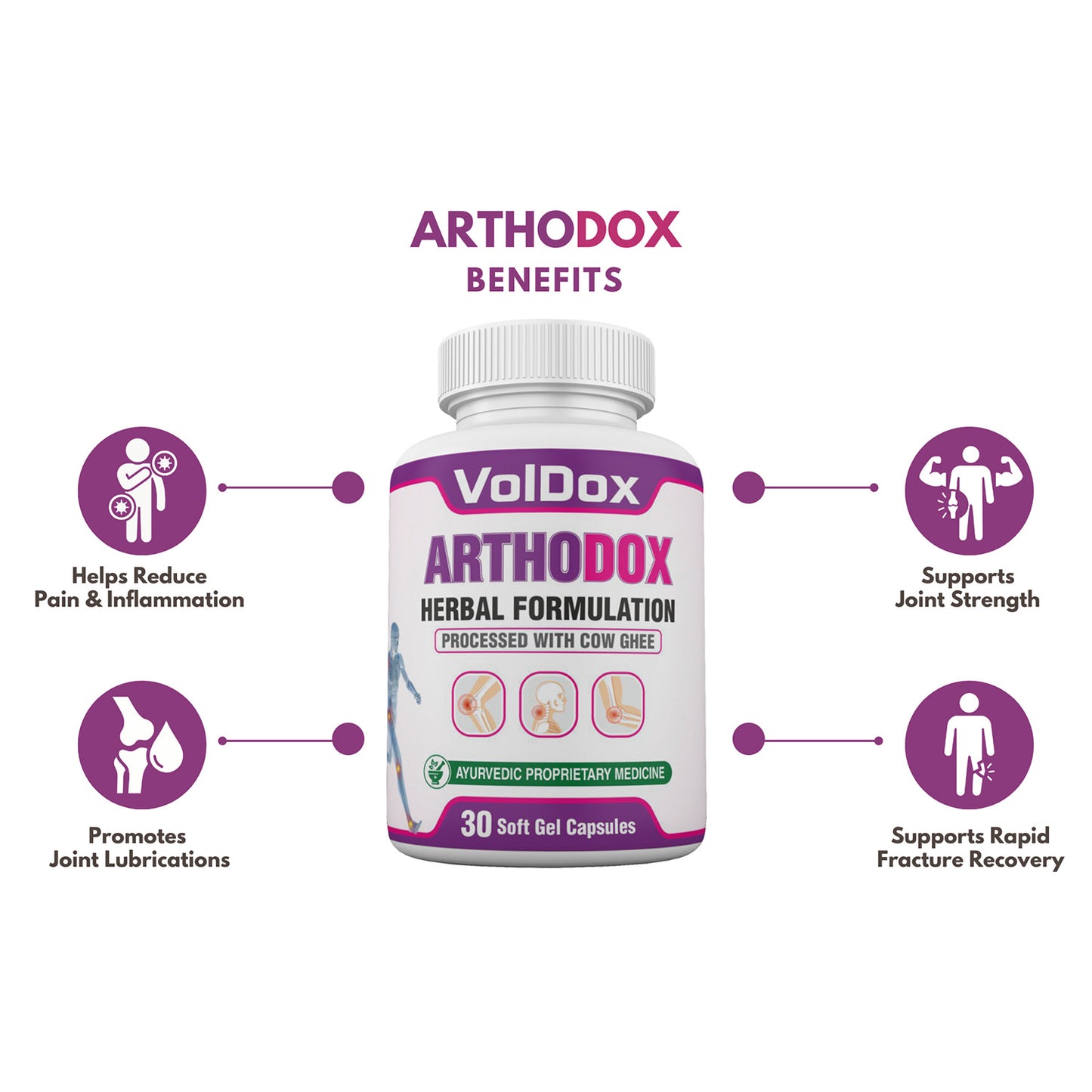 Arthodox 30 Soft Gel Capsules Maintains Healthy Bones and Supports Joints