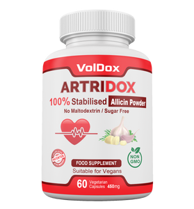 Artridox – 60 Capsules Advanced Heart Health Support | 100% Stabilised Allicin | Cardiovascular Wellness Formula | Natural Circulation Booster