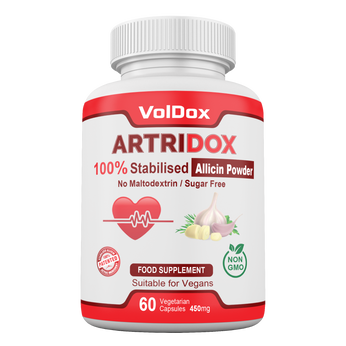 Artridox – 60 Capsules Advanced Heart Health Support | 100% Stabilised Allicin | Cardiovascular Wellness Formula | Natural Circulation Booster