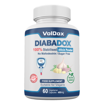 DiabaDox – Natural Blood Sugar Support with Stabilised Allicin, Cinnamon & Bitter Melon | 60 Vegan Capsules