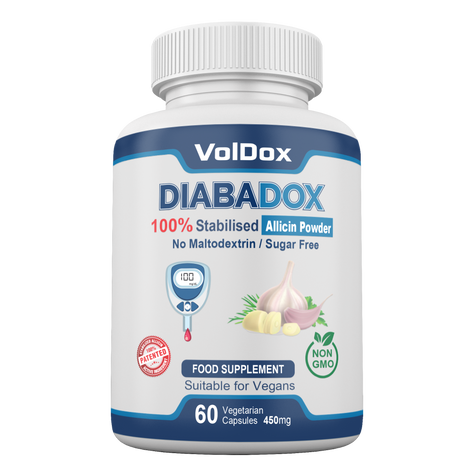 DiabaDox – Natural Blood Sugar Support with Stabilised Allicin, Cinnamon & Bitter Melon | 60 Vegan Capsules