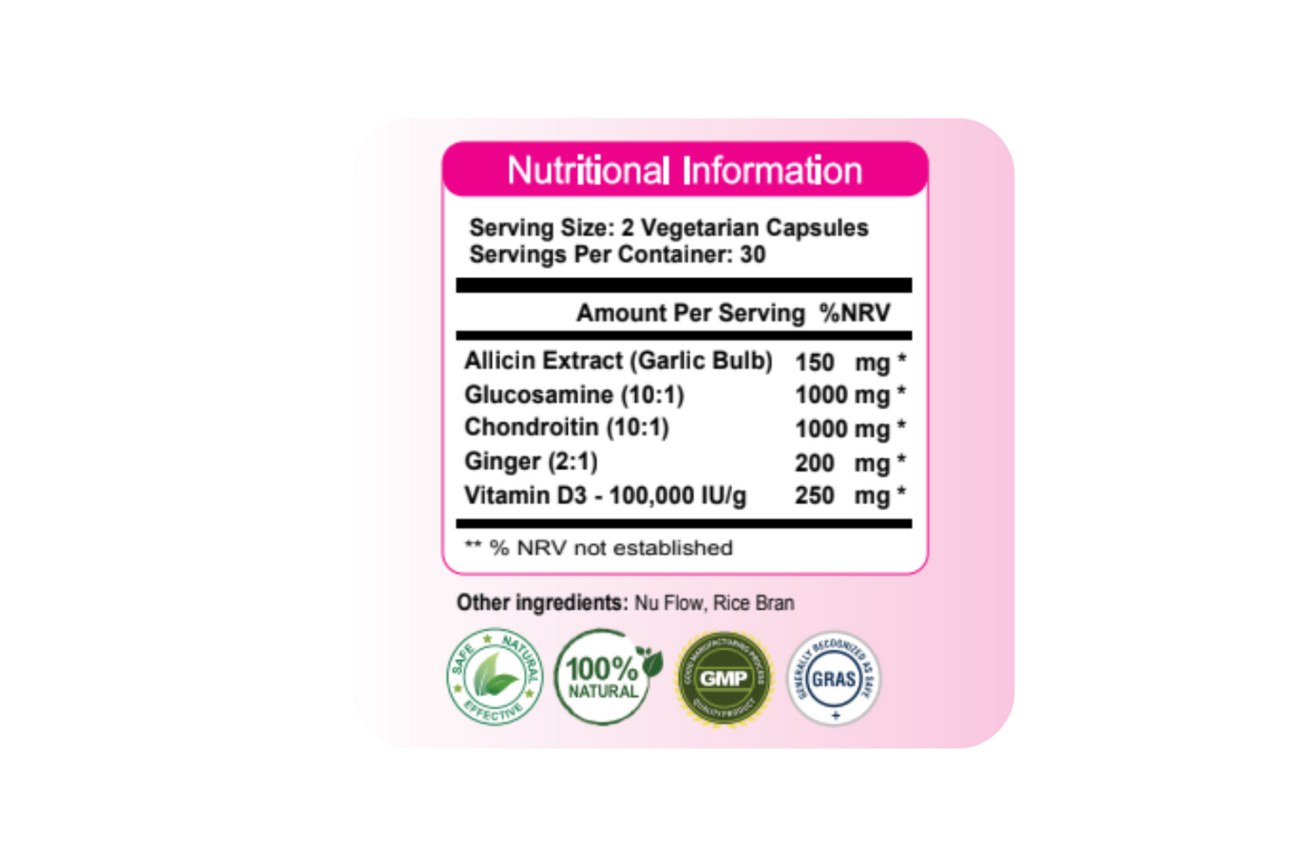 Jointdox – 60 Capsules Joint Pain Relief | Cartilage Support | 100% Stabilised Allicin + Glucosamine, Chondroitin, Ginger, Vitamin D3