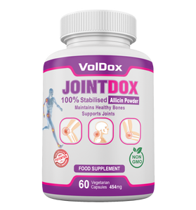 Jointdox – 60 Capsules Joint Pain Relief | Cartilage Support | 100% Stabilised Allicin + Glucosamine, Chondroitin, Ginger, Vitamin D3