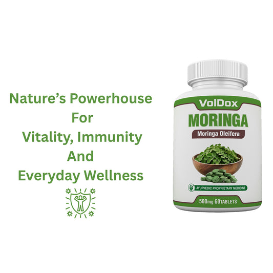 Moringa Tablets – 60 Count Natural Immunity Booster | Energy, Strength & Stamina Enhancer | Ayurvedic Supplement for Daily Wellness & Vitality