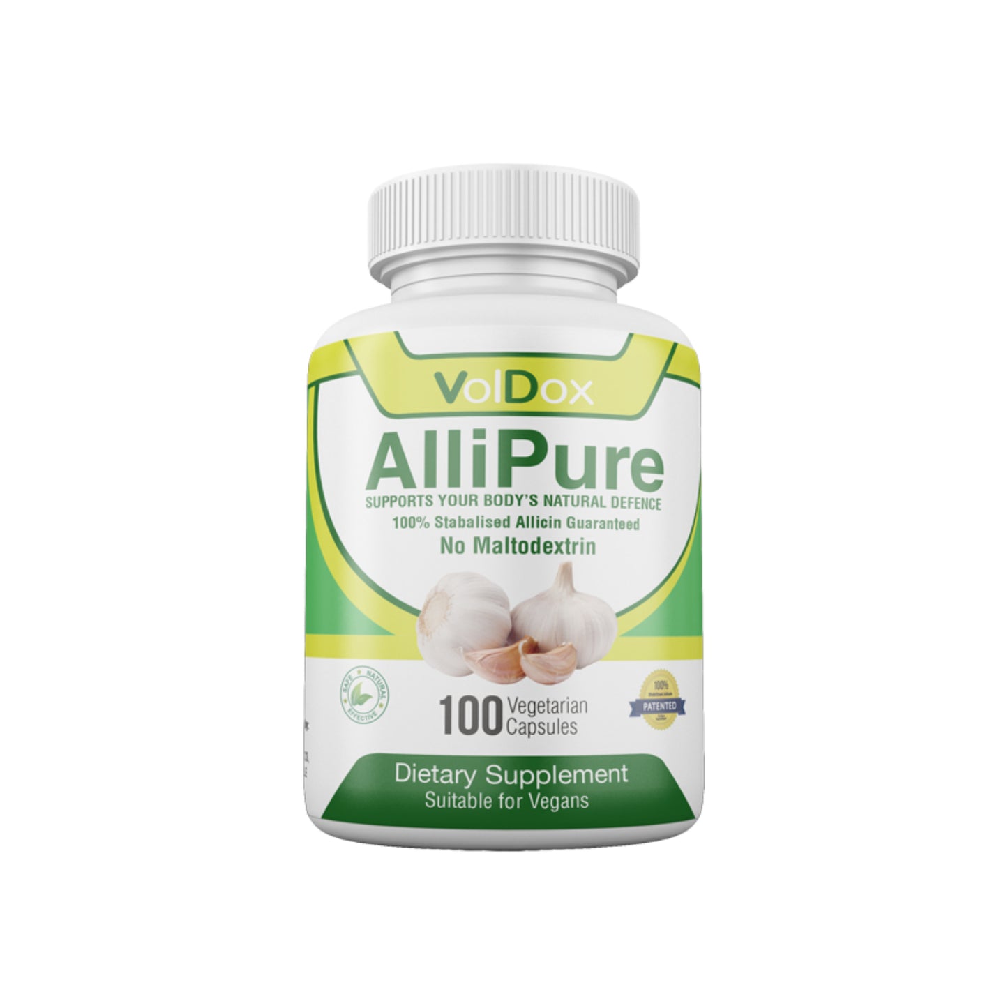 AlliPure™ 450mg – 100% Stabilised Allicin Capsules (100 Caps) Natural Immune Support | Potent Garlic Extract | Vegan | Antibiotic Alternative