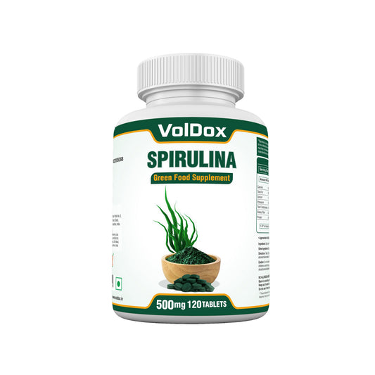 Spirulina 120 Tablets Green Superfood Overall Body Support