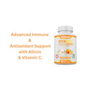 Vitadox – 30 Capsules Immune Support Formula | 100% Stabilised Allicin + Vitamin C + Citrus Bioflavonoids | Natural Antioxidant & Cold Defense