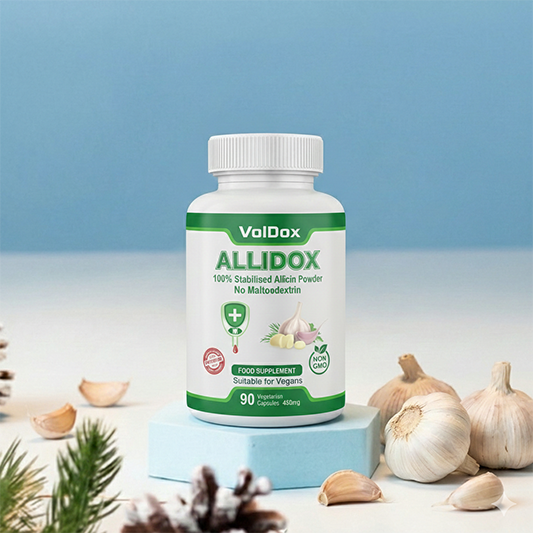 AlliDox – 100% Stabilised Allicin Capsules Natural Immune Support | Potent Garlic Extract | Vegan | Antibiotic Alternative | 90 Vegan Capsules