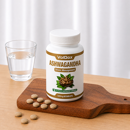 Ashwagandha Tablets – (60 Count) Natural Stress Relief | Energy Booster | Sleep Support | Anxiety & Focus Management | Ayurvedic Supplement for Men & Women