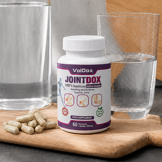 Jointdox – 60 Capsules Joint Pain Relief | Cartilage Support | 100% Stabilised Allicin + Glucosamine, Chondroitin, Ginger, Vitamin D3